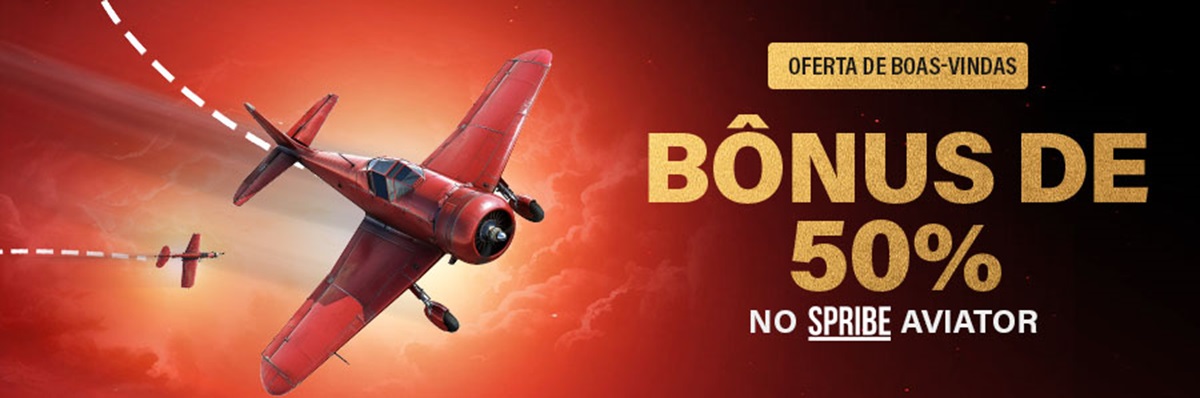 50% de Bônus no Spribe Aviator